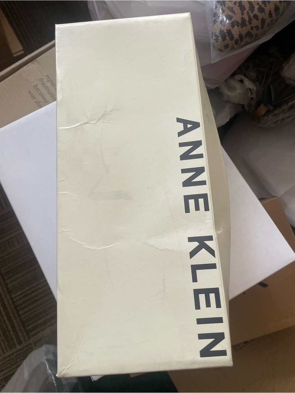 Anne Klein Amelie Beige Rhinestone Slide Sandals-Size 6.5 - Picture 11 of 13